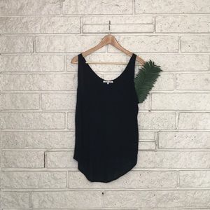 Helmut Lang Black Scoop Bottom Tank